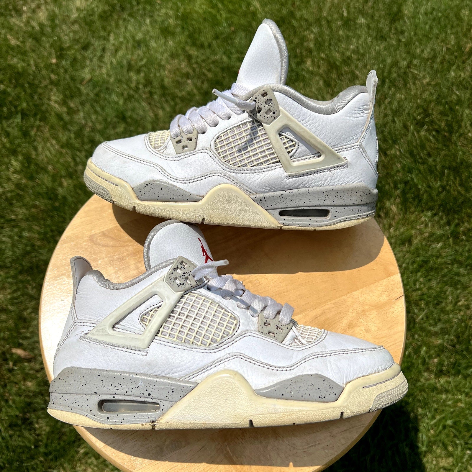 Air Jordan 4 Retro GS White Oreo Kids Shoes - Size 5