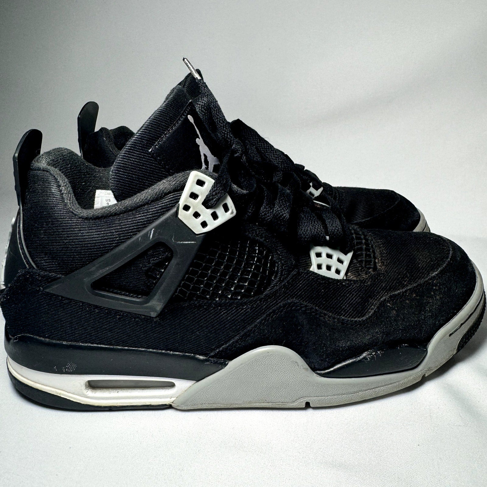 Air Jordan 4 Retro SE Black Canvas Men's Shoes - Size 9