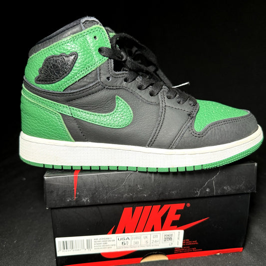 Air Jordan 1 Retro High OG GS Pine Green 2.0 2020 Kids Shoes  - Size 5.5