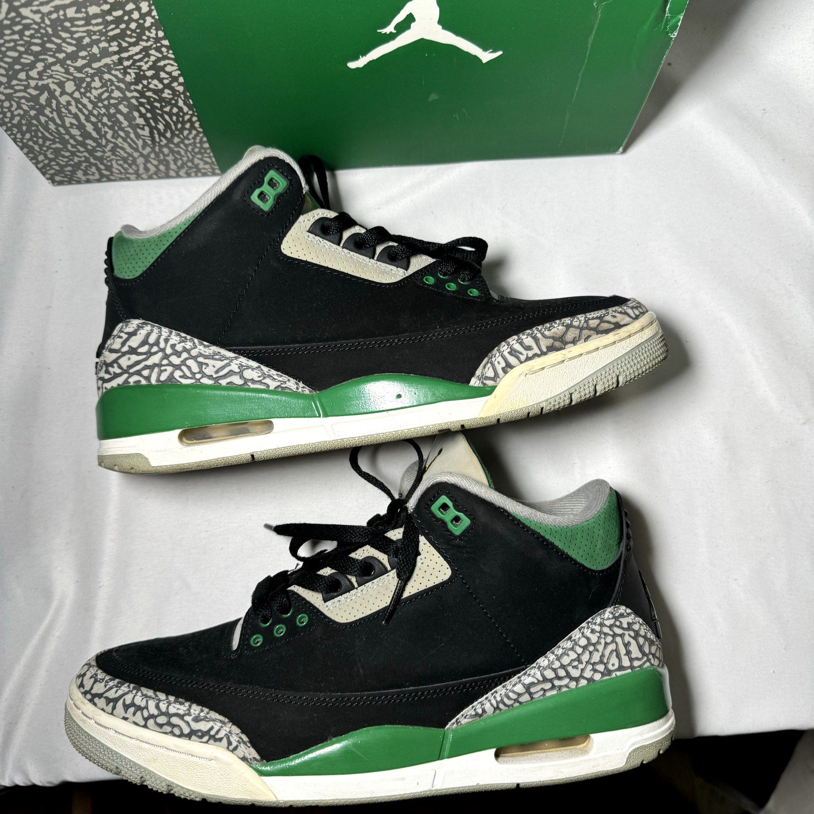 Air Jordan 3 Retro Pine Green Men's Shoes - Size 10