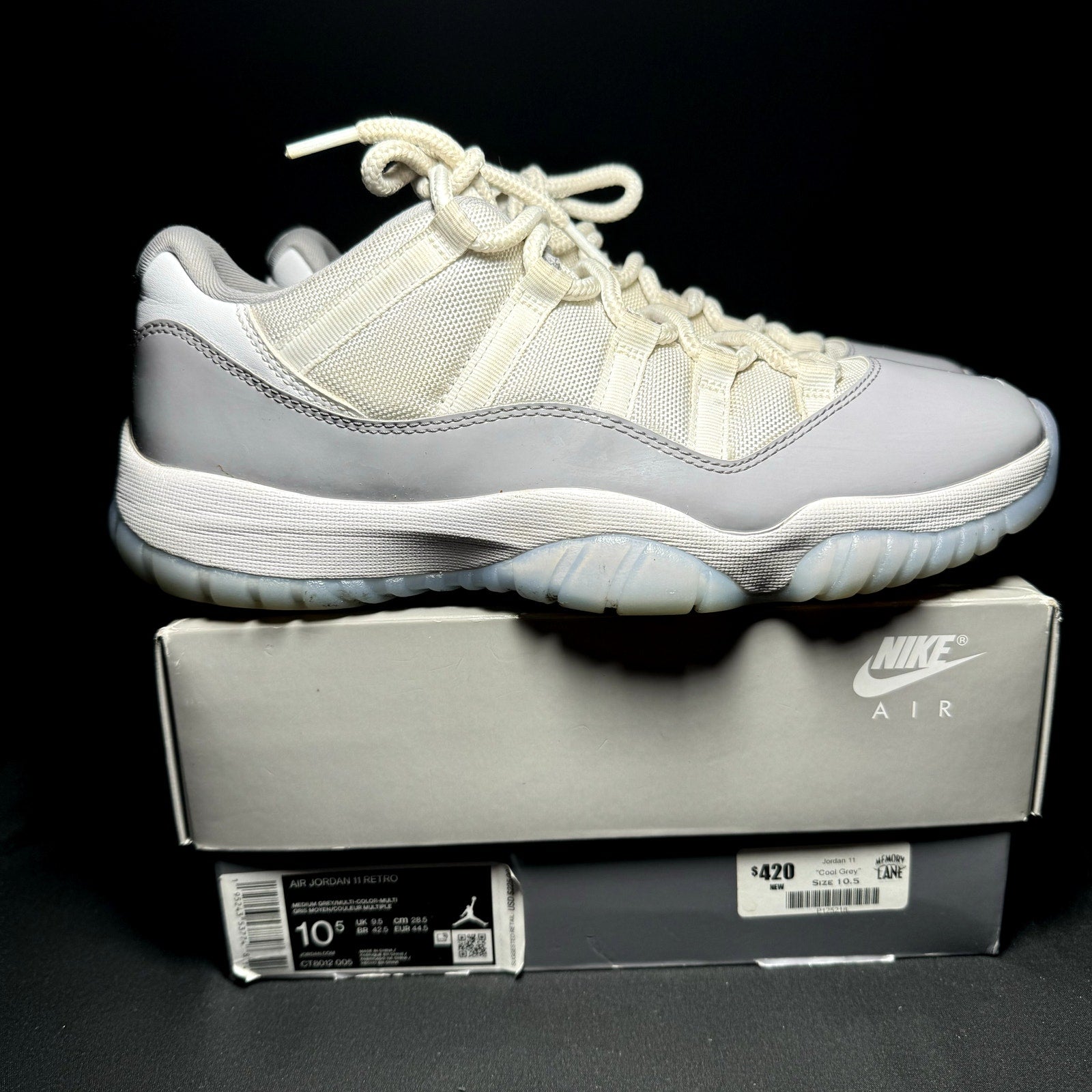 Air Jordan 11 Retro Low Cement Grey 2023 Men's Shoes - Size 9.5