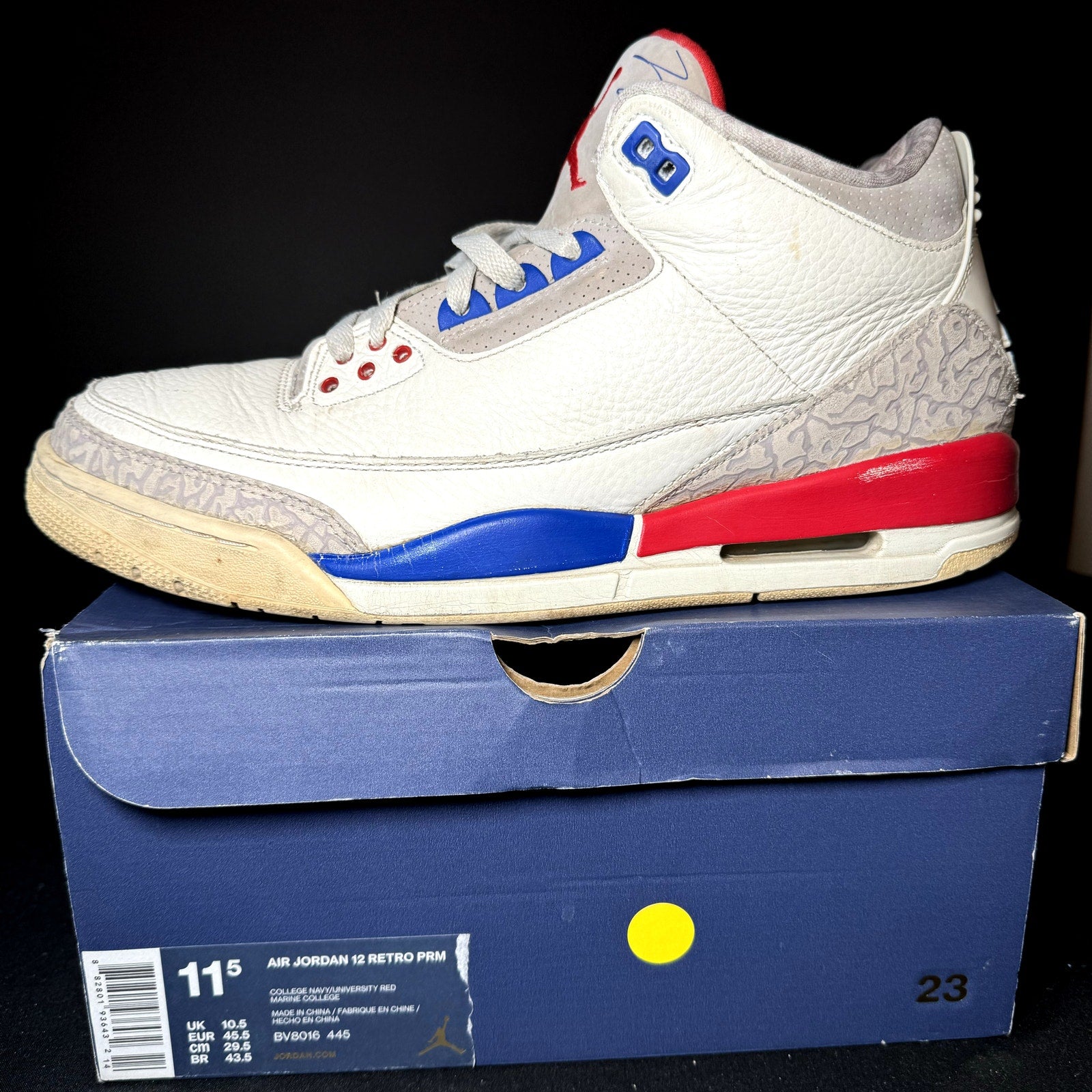 Air Jordan 3 Retro International Flight Men's Shoes - Size 11.5