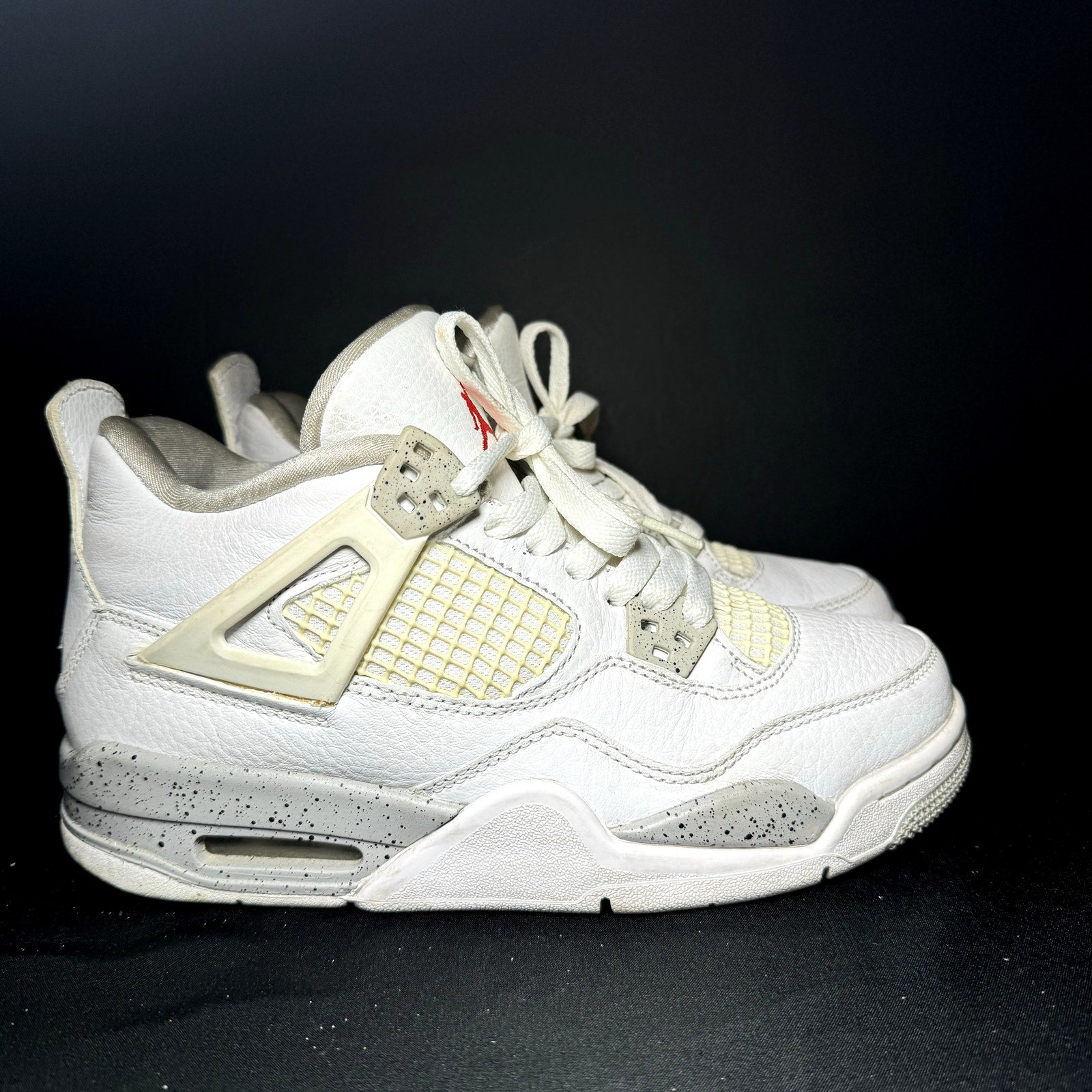 Air Jordan 4 Retro GS White Oreo Men's Shoes - Size 4.5