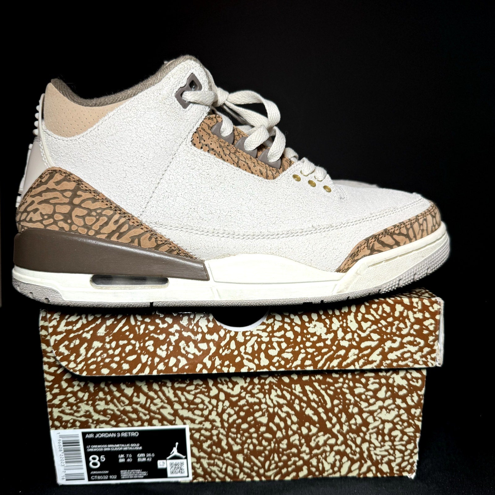 Air Jordan 3 Retro Palomino Men's Shoes - Size 8