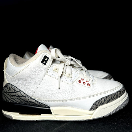 Air Jordan 3 Retro GS White Cement Reimagined Kids Shoes - Size 6.5