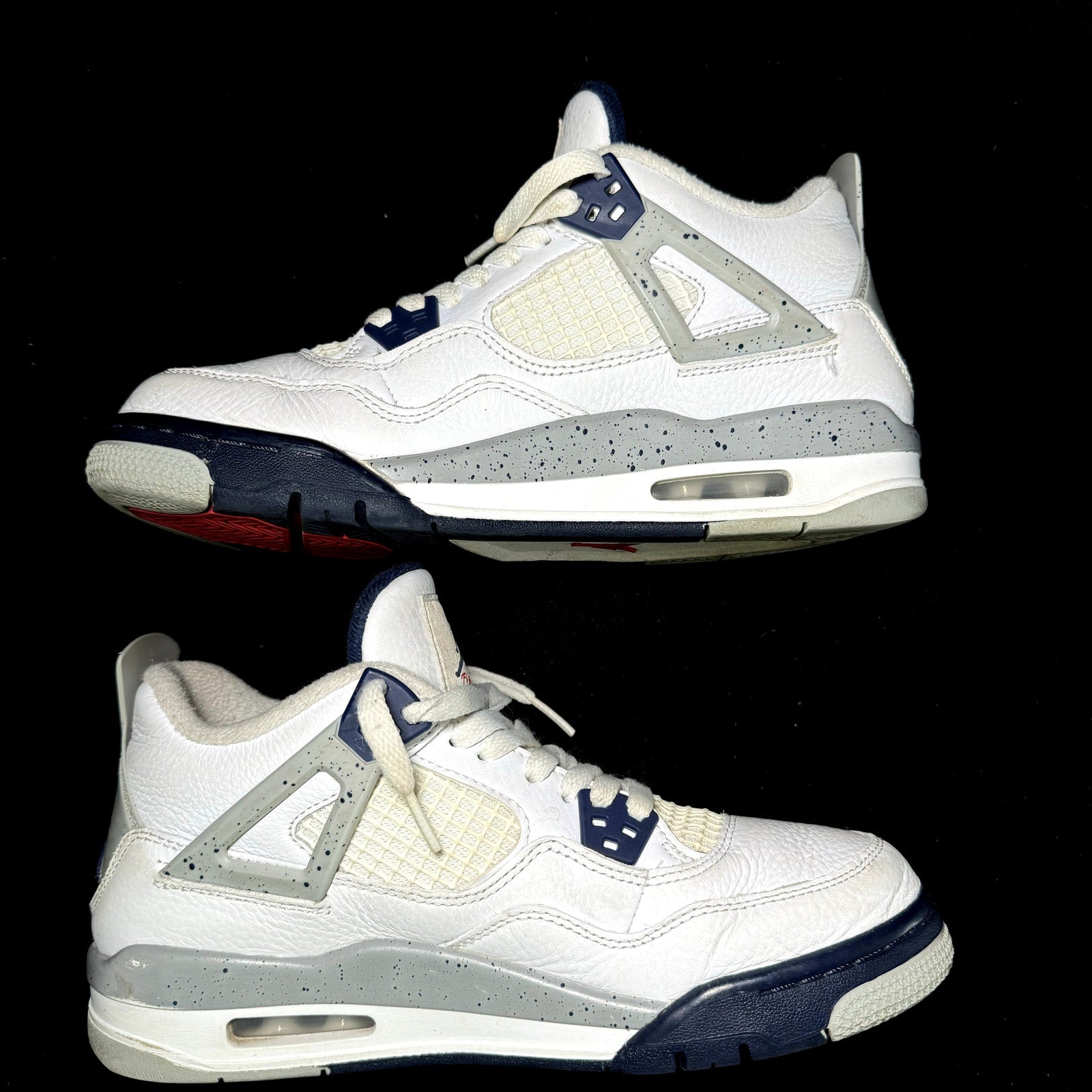 Air Jordan 4 Retro GS Midnight Navy Kids Shoes - Size 7