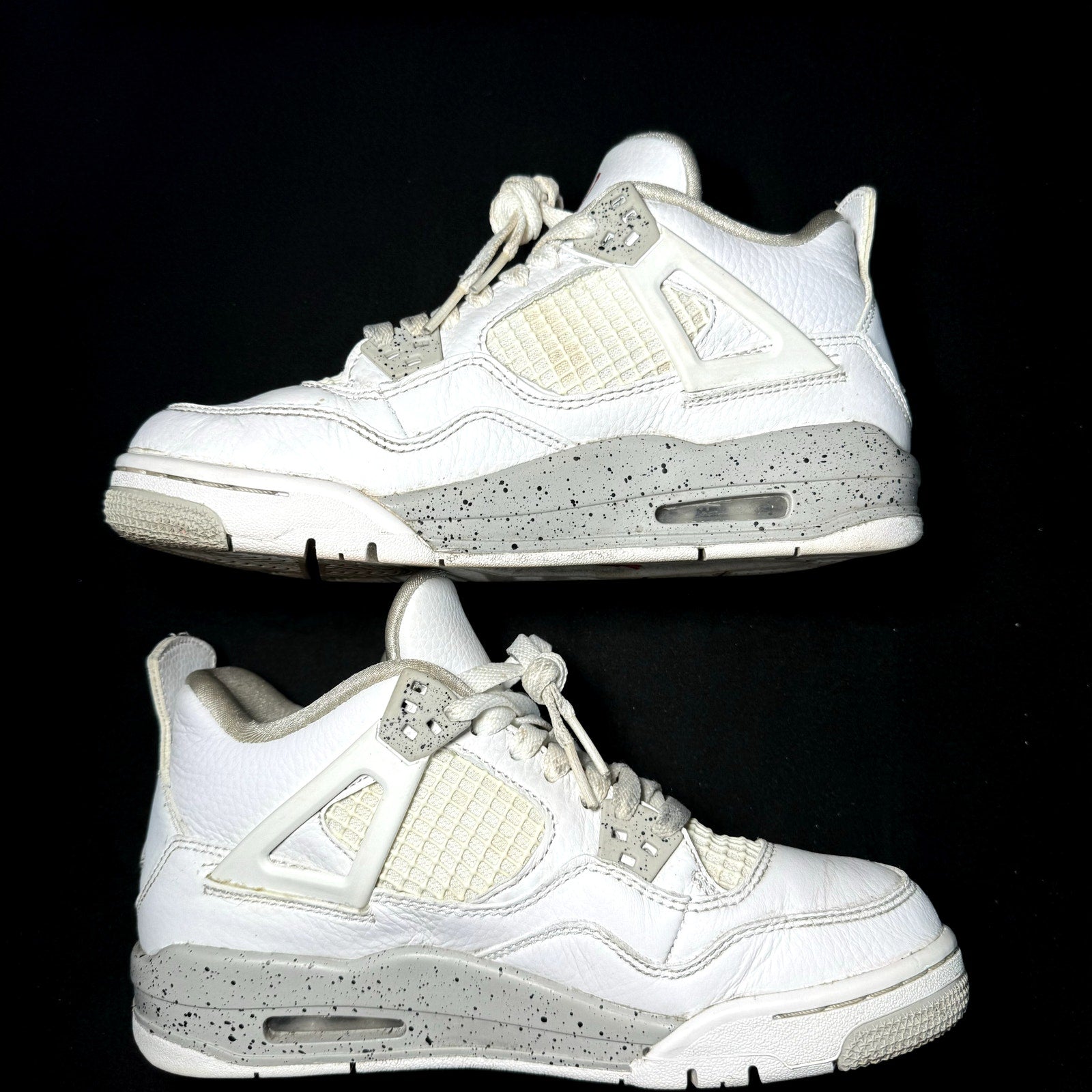 Air Jordan 4 Retro GS White Oreo 2021 Kids Shoes - Size 5.5