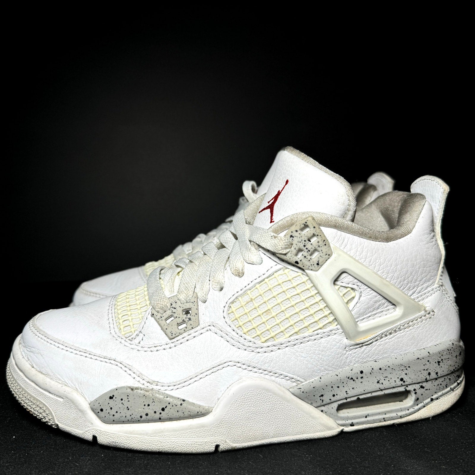 Air Jordan 4 Retro GS White Oreo Kids Shoes - Size 6