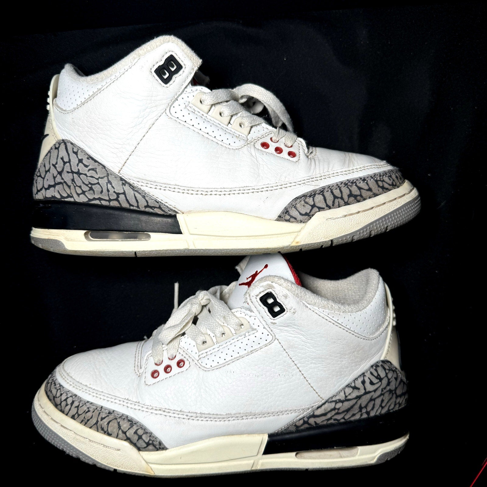 Air Jordan 3 Retro GS White Cement Reimagined Kids Shoes - Size 6.5