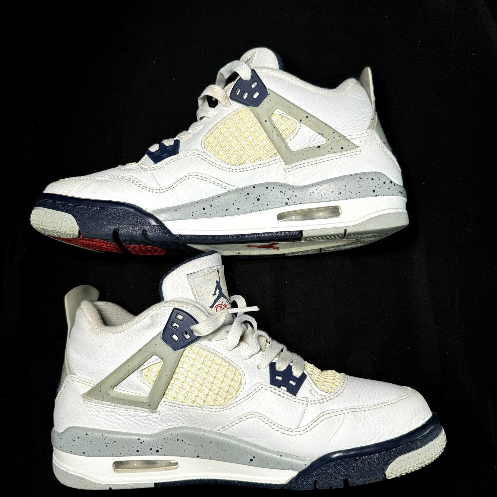 Air Jordan 4 Retro GS Midnight Navy Kids Shoes - Size 7