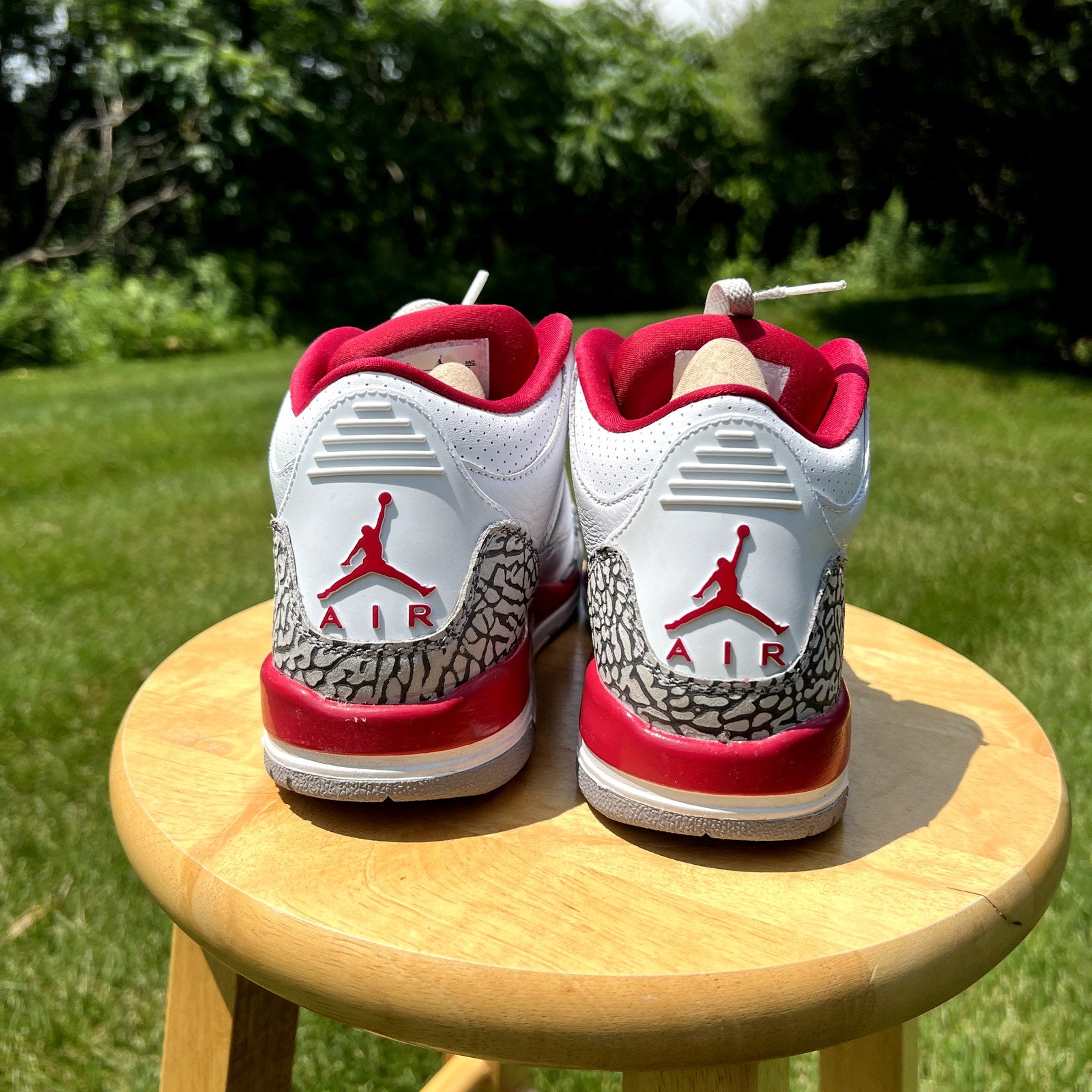 Air Jordan 3 Retro GS Cardinal Red Kids Shoes - Size 6