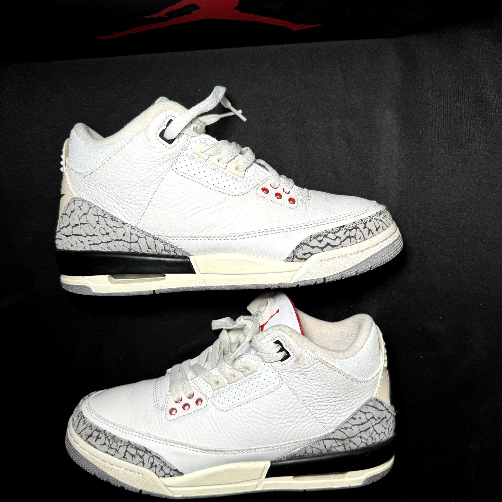 Air Jordan 3 Retro GS White Cement Reimagined Kids Shoes - Size 7