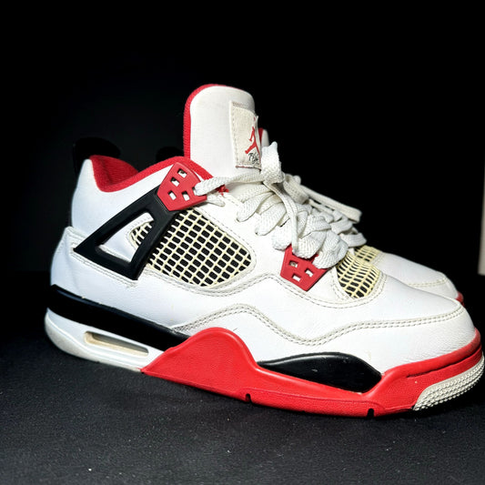 Air Jordan 4 Retro OG GS Fire Red 2020 Kids Shoes - Size 7