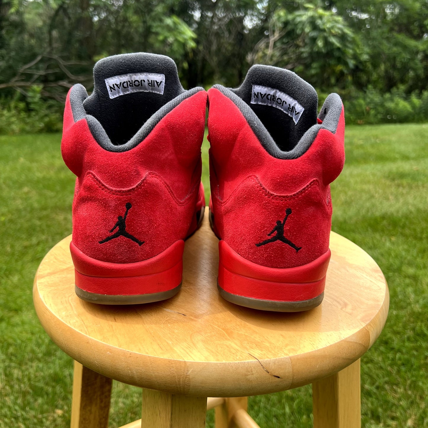 Air Jordan 5 Retro Red Suede Men's Shoes - Size 11