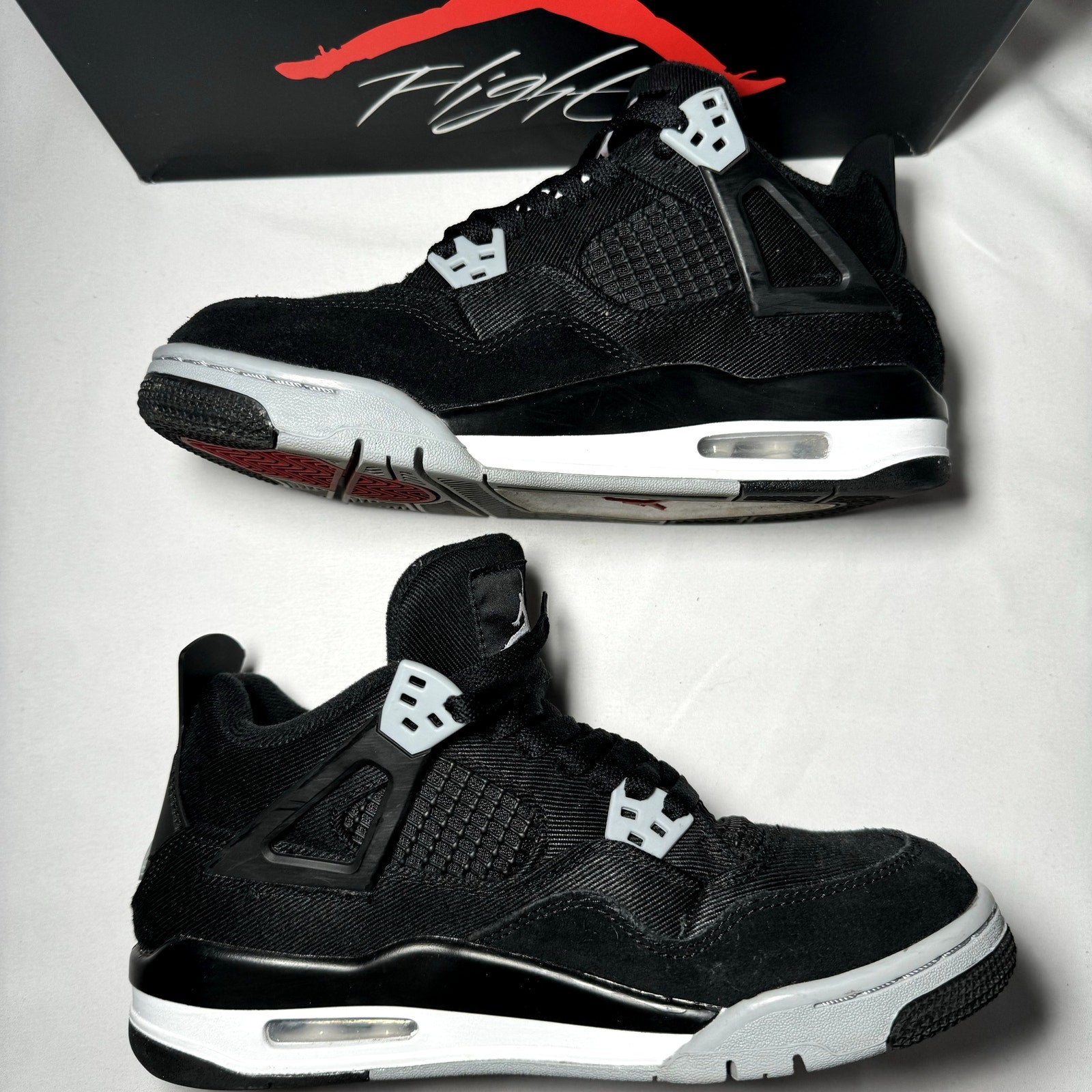 Air Jordan 4 Retro SE GS Black Canvas 2022 Kids Shoes - Size 6.5