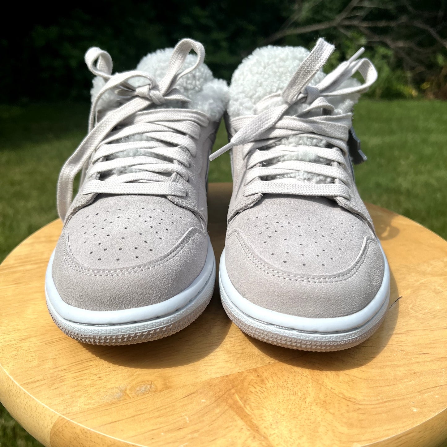 Wmns Air Jordan 1 Low SE Sherpa Fleece Women's Shoes - Size 8.5