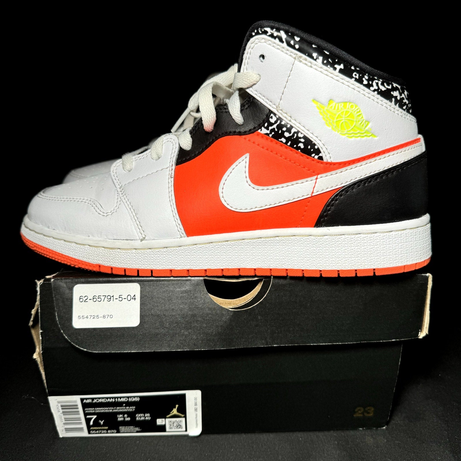 Air Jordan 1 Mid GS Notebook 2020 Kids Shoes - Size 7