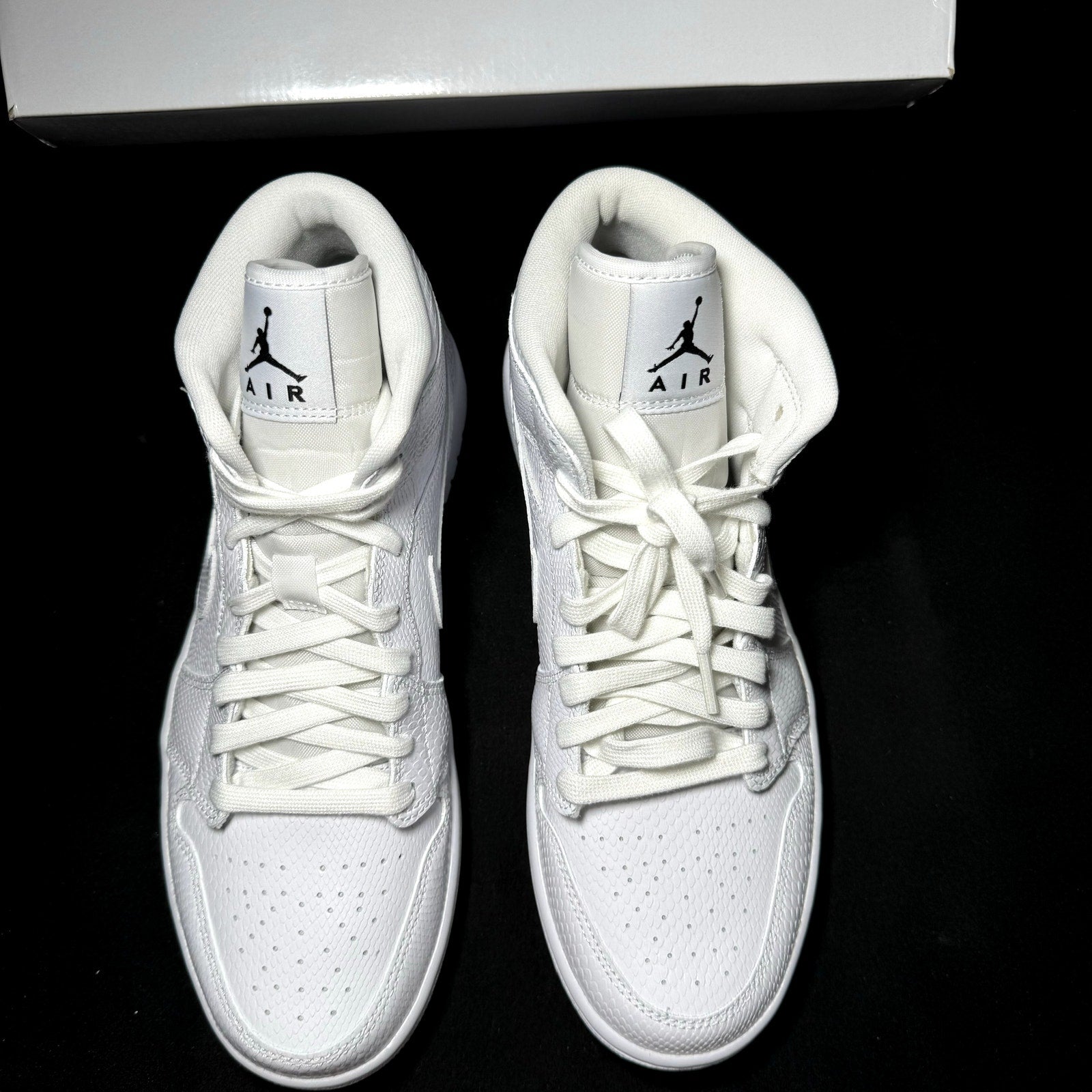 Air Jordan 1 Mid White Snakeskin 2020 Women's Shoes - Size 10