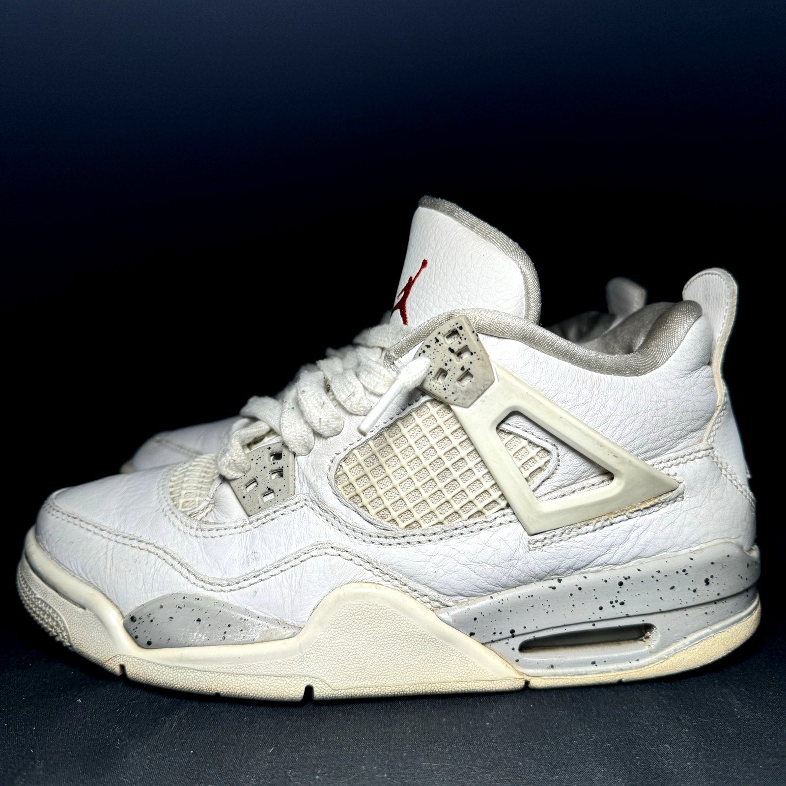 Air Jordan 4 Retro GS White Oreo Kids Shoes - Size 5.5