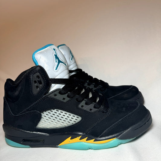 Air Jordan 5 Retro GS Aqua Kids Shoes  - Size 7