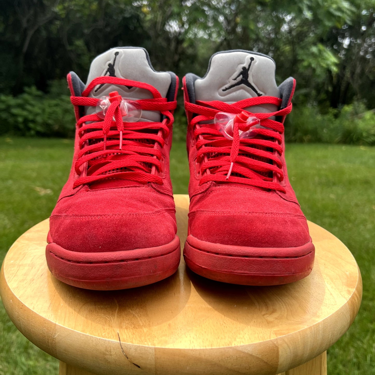 Air Jordan 5 Retro Red Suede Men's Shoes - Size 11