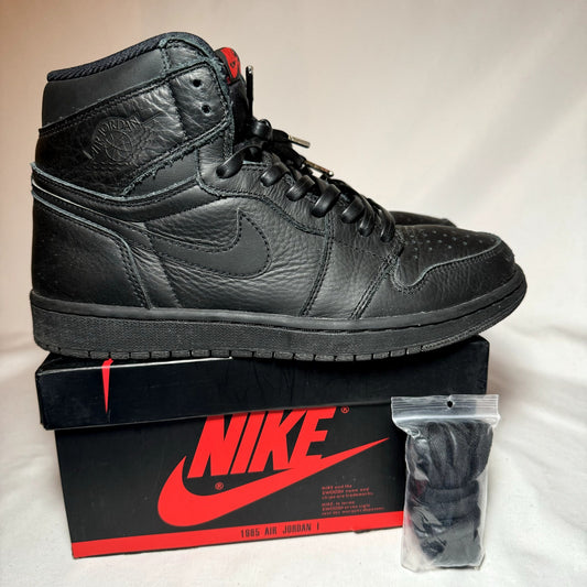 Air Jordan 1 Retro High OG Triple Black Men's Shoes - Size 9