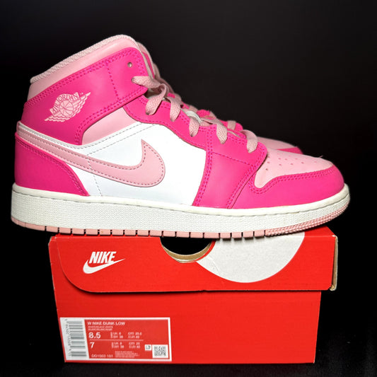 Air Jordan 1 Mid GS Fierce Pink Men's Shoes - Size 7