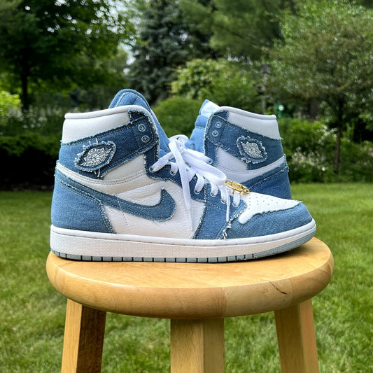 Air Jordan 1 Retro High OG Denim Women's Shoes - Size 11.5