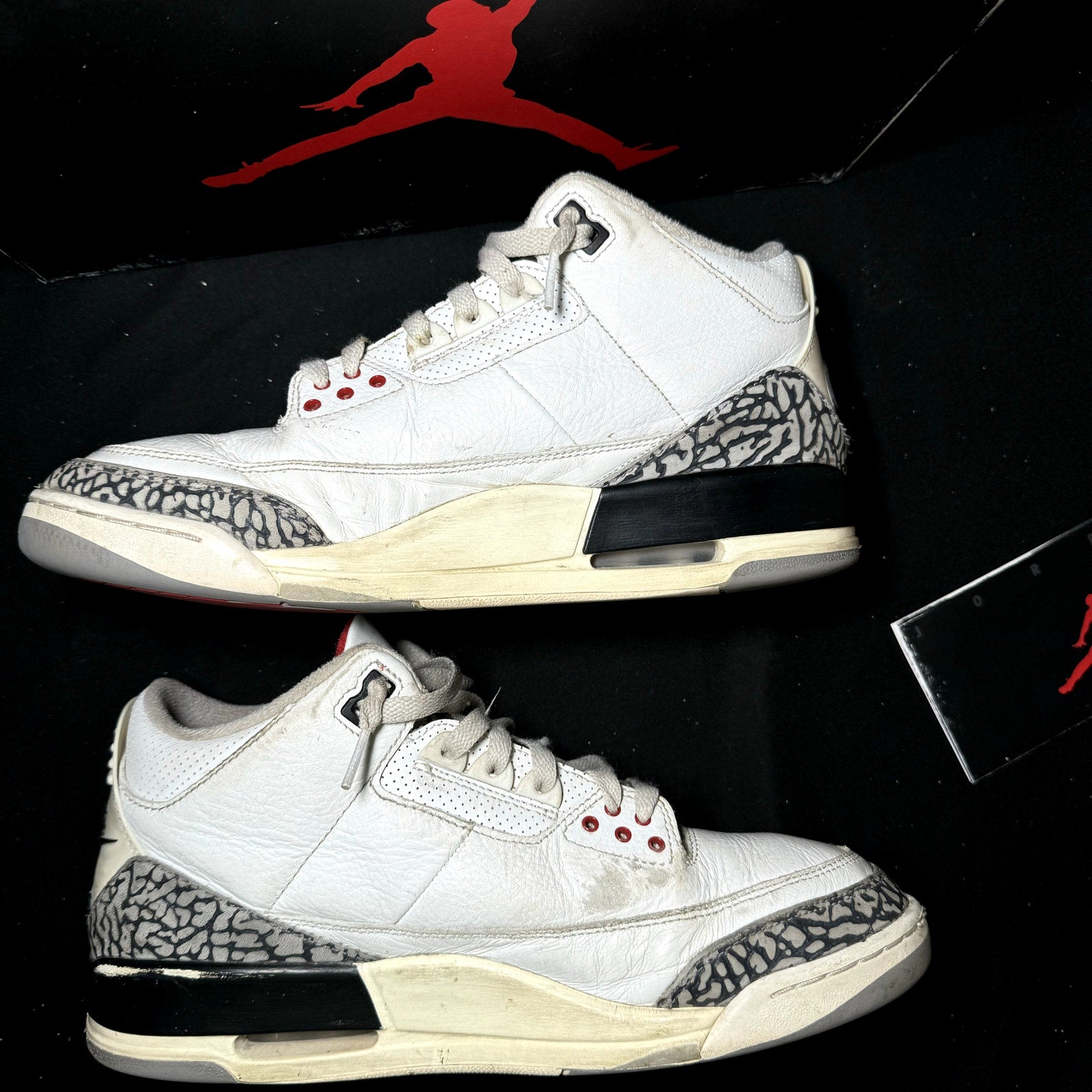 Air Jordan 3 Retro White Cement Reimagined Men's Shoes - Size 10