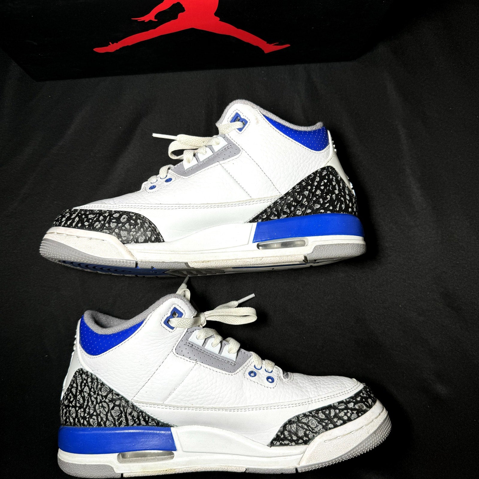 Air Jordan 3 Retro GS Racer Blue Kids Shoes - Size 6.5