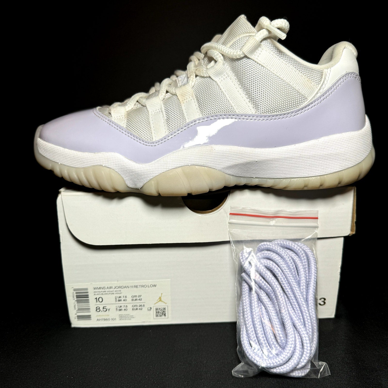 Air Jordan 11 Retro Low Pure Violet Women's Shoes - Size 10