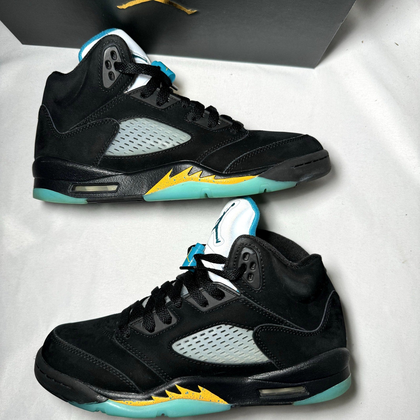 Air Jordan 5 Retro GS Aqua Kids Shoes - Size 7