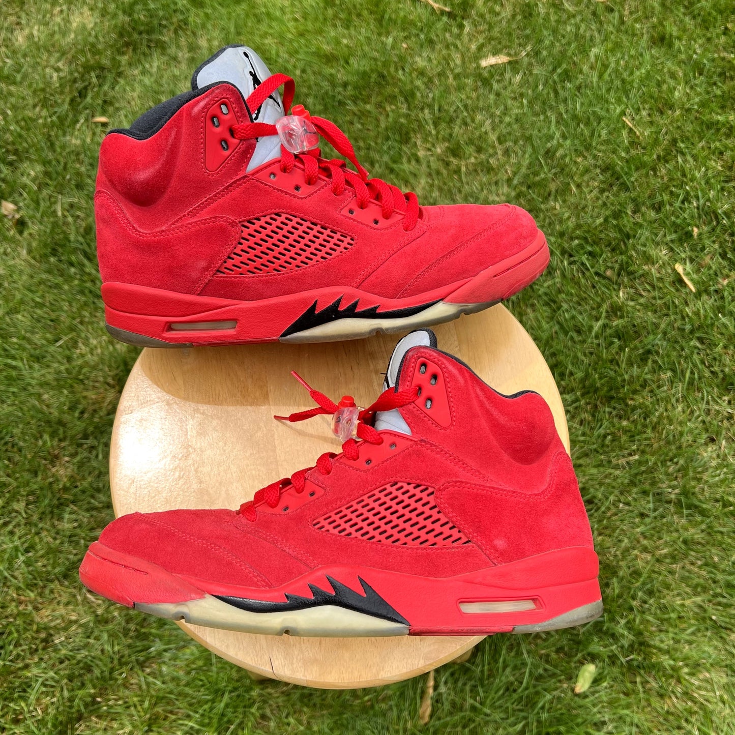 Air Jordan 5 Retro Red Suede Men's Shoes - Size 11