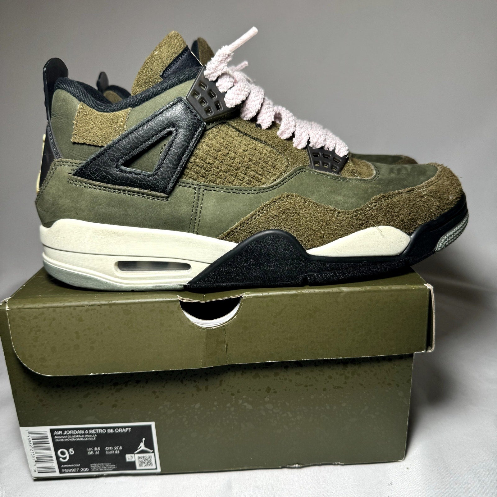 Air Jordan 4 Retro SE Craft Olive Men's Shoes - Size 9.5