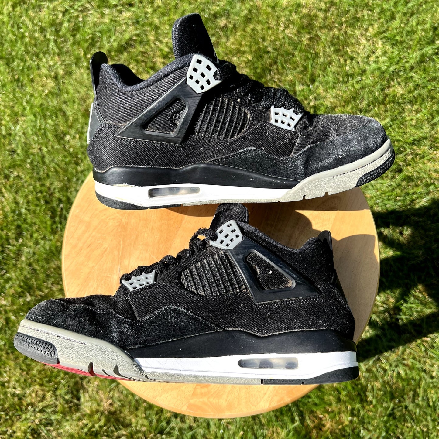 Air Jordan 4 Retro SE Black Canvas Men's Shoes - Size 8