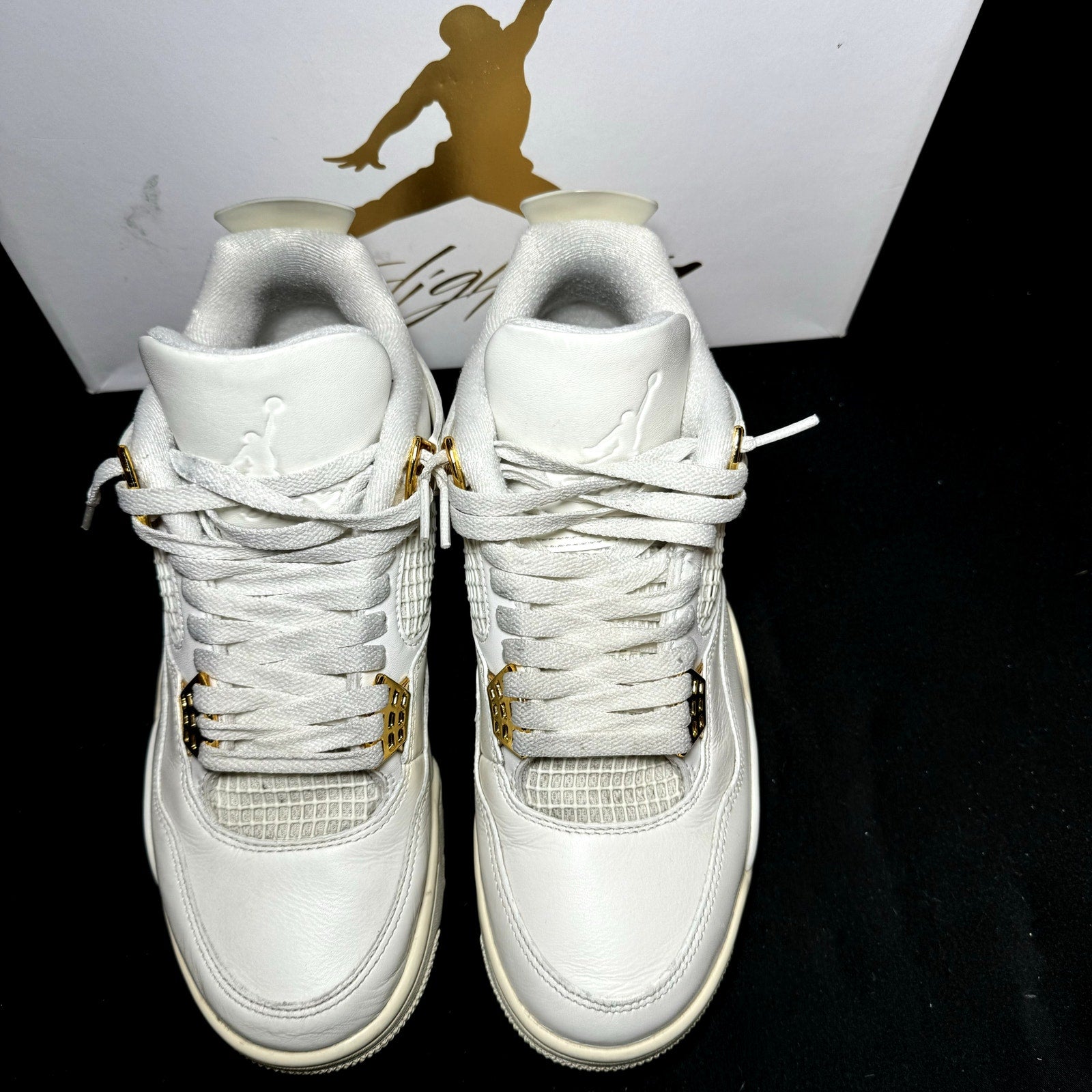 Air Jordan 4 Retro Metallic Gold Women's Shoes - Size 9.5