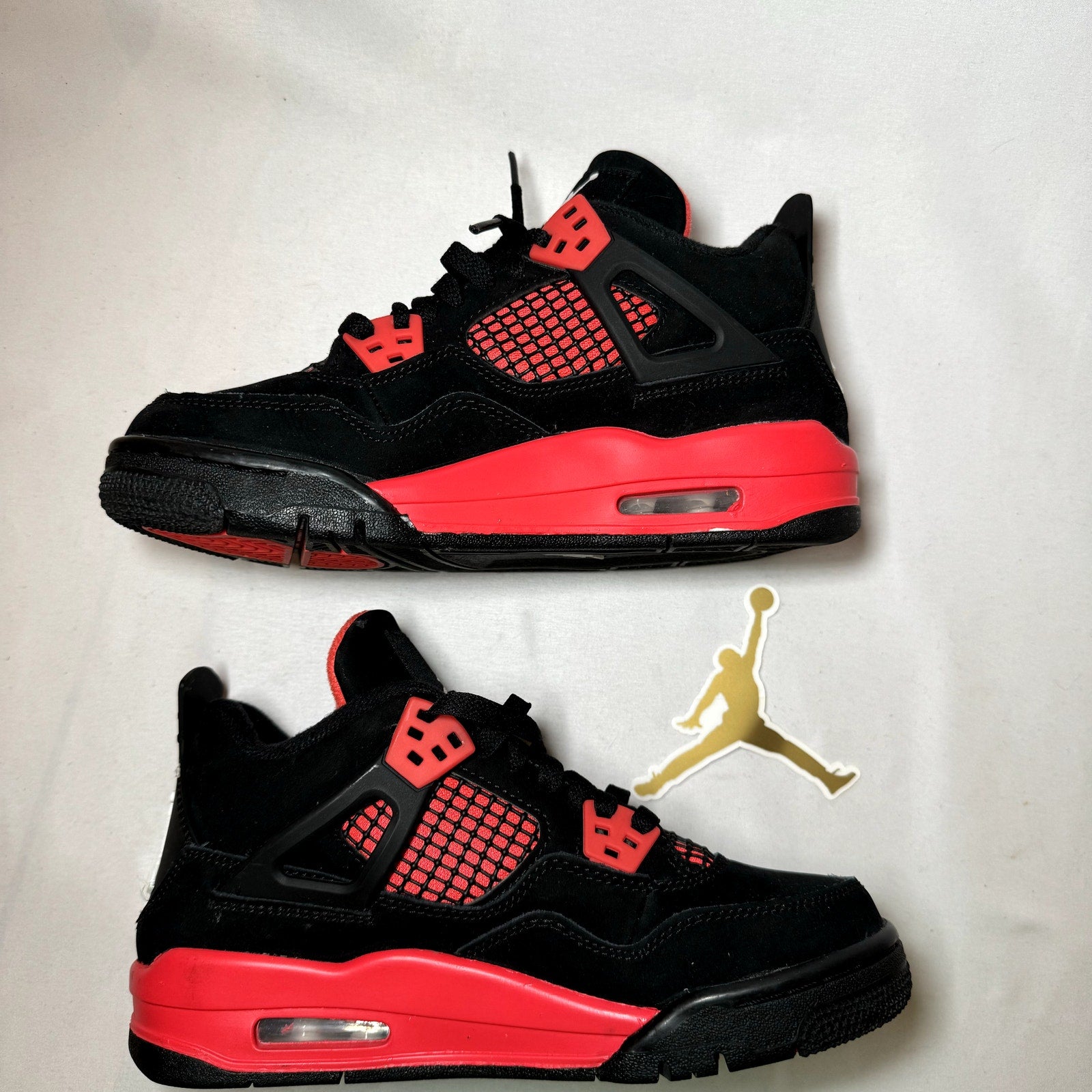 Air Jordan 4 Retro GS Red Thunder Kids Shoes - Size 4