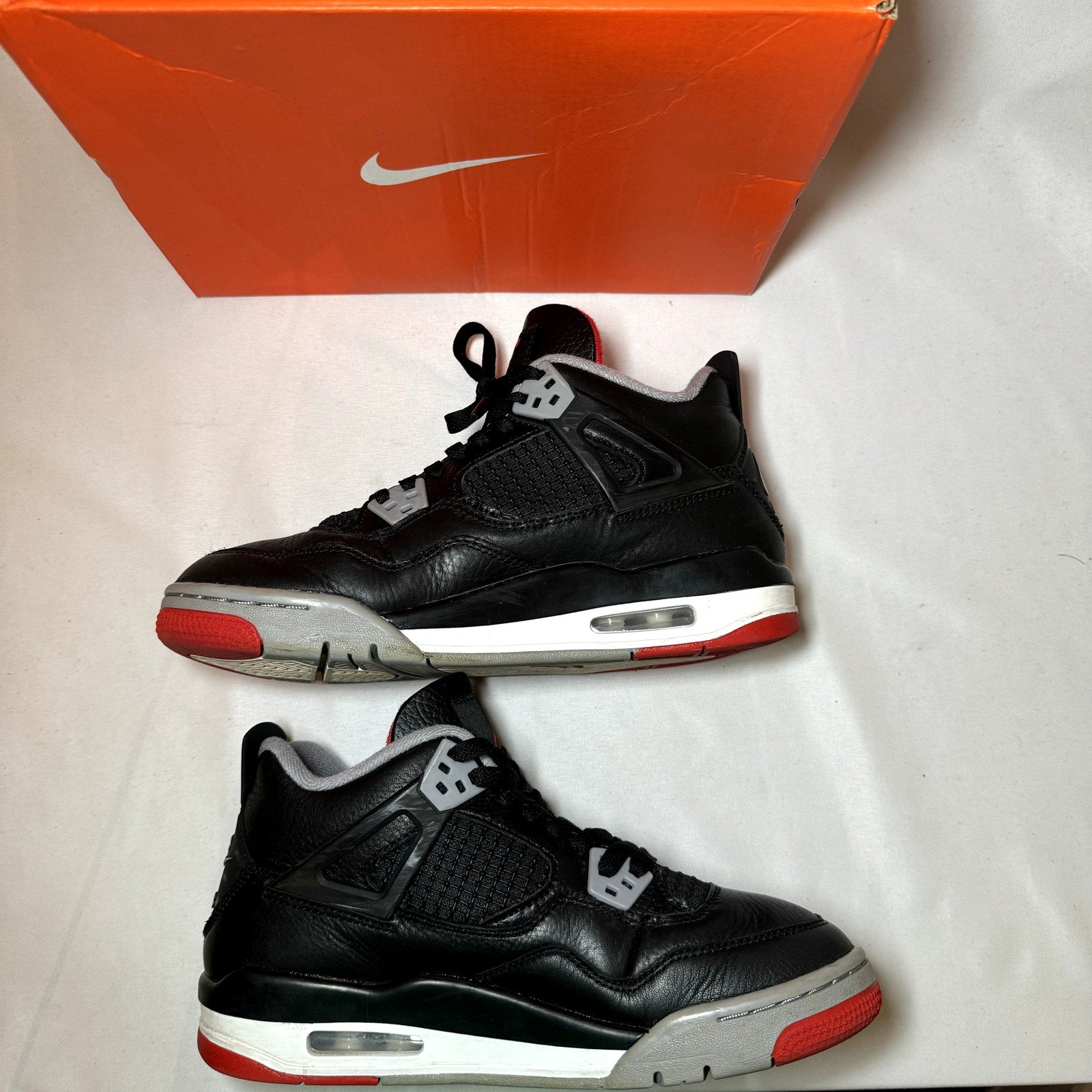 Air Jordan 4 Retro GS Bred Reimagined Kids Shoes - Size 6