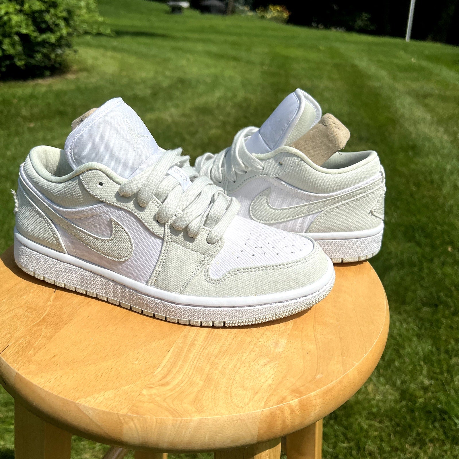 Wmns Air Jordan 1 Low Spruce Aura Women's Shoes - Size 7