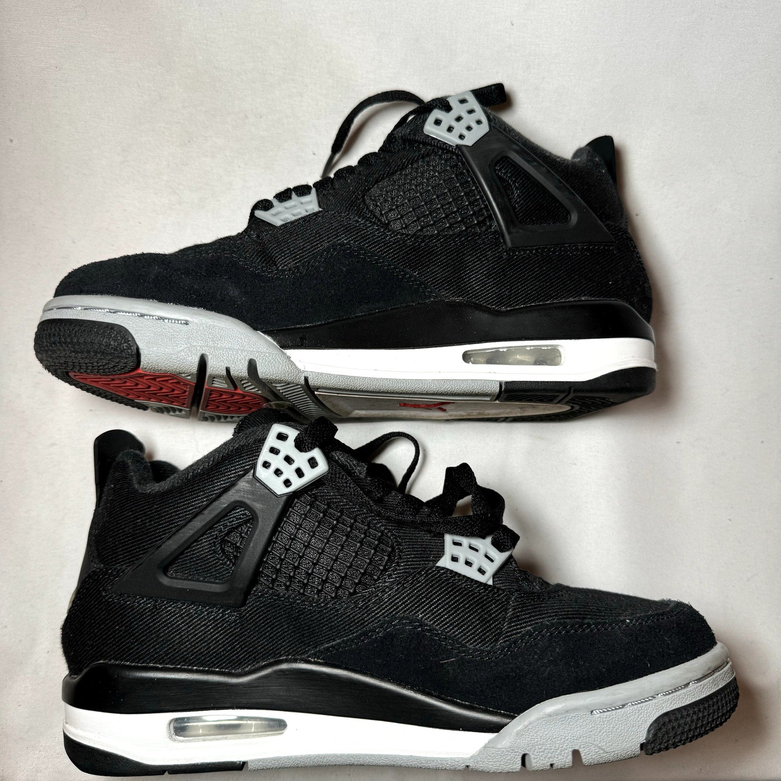 Air Jordan 4 Retro SE Black Canvas Kids Shoes - Size 4.5