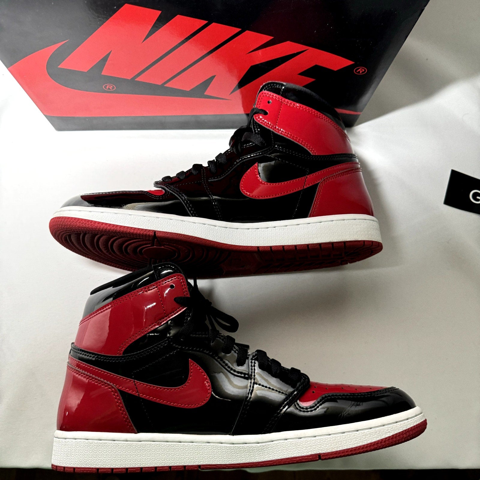 Air Jordan 1 Retro High OG Patent Bred Men's Shoes - Size 12