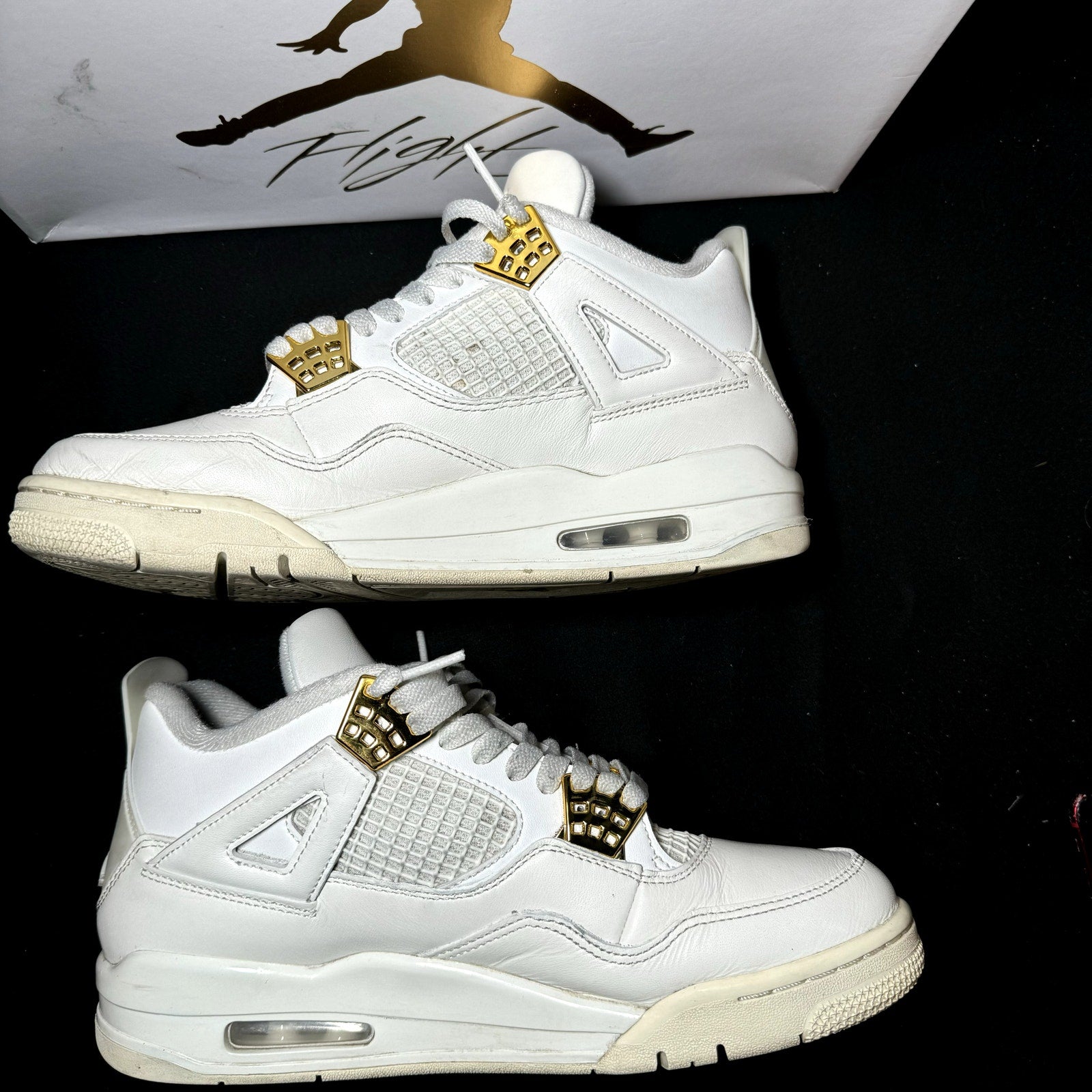 Air Jordan 4 Retro Metallic Gold Women's Shoes - Size 9.5