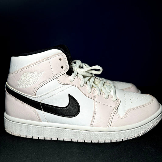 Air Jordan 1 Mid Barely Rose Women's Shoes - Size 8.5