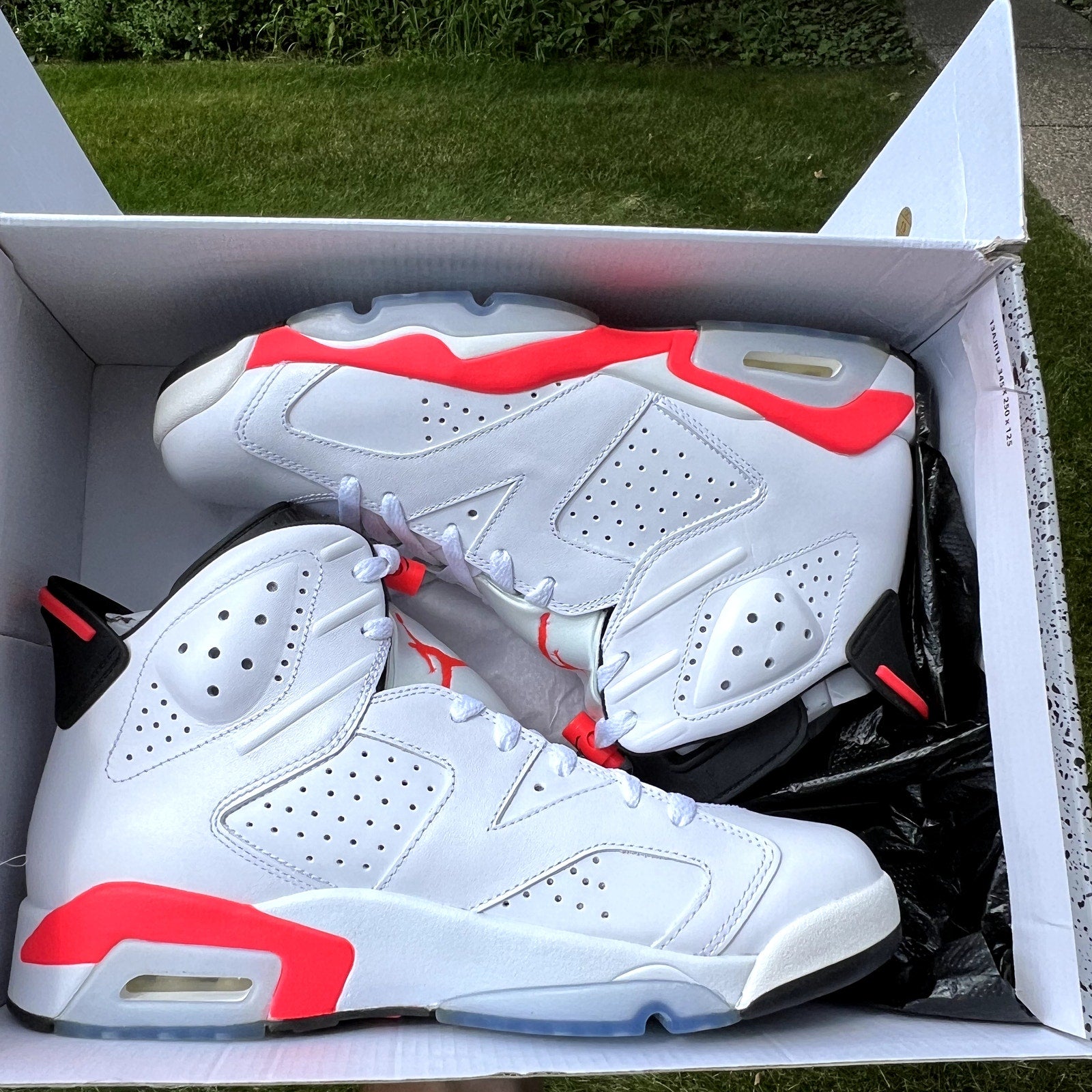 Air Jordan 6 Retro White Infrared 2014 Men's Shoes - Size 9.5