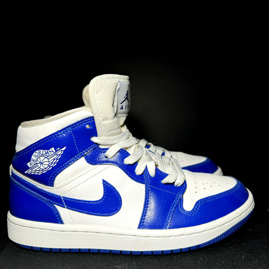 Air Jordan 1 Mid Kentucky Blue Women's Shoes - Size 7.5