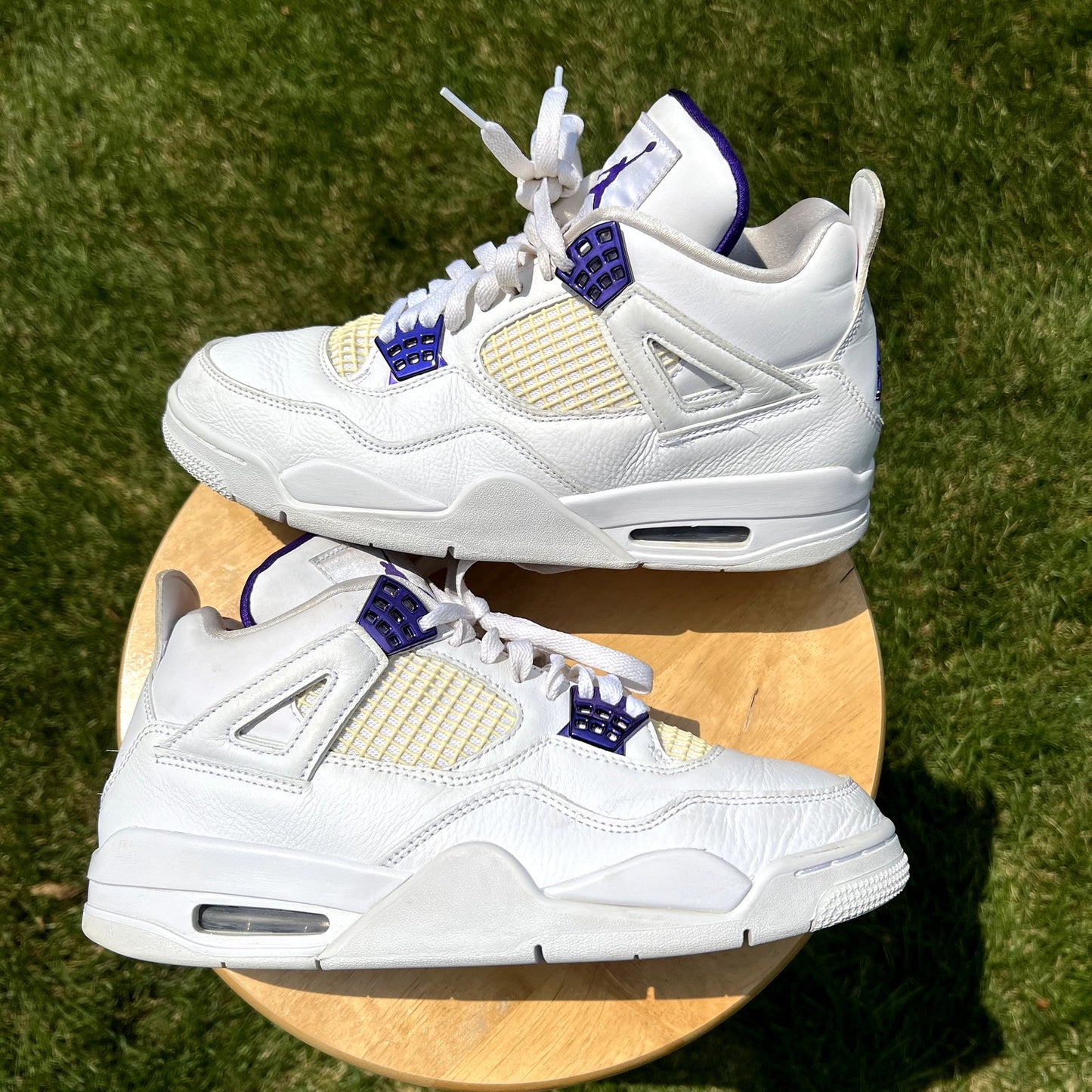 Air Jordan 4 Retro Purple Metallic Men's Shoes - Size 9