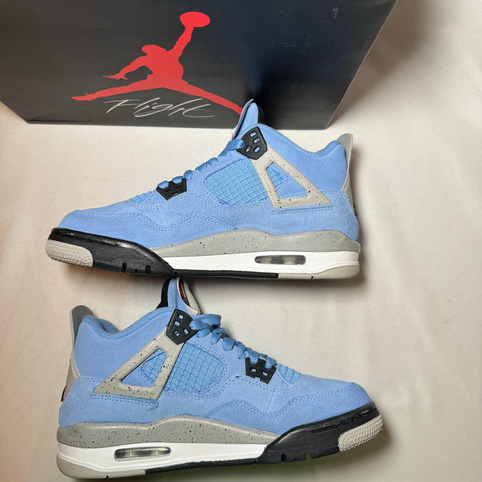 Air Jordan 4 Retro GS University Blue Kids Shoes - Size 5