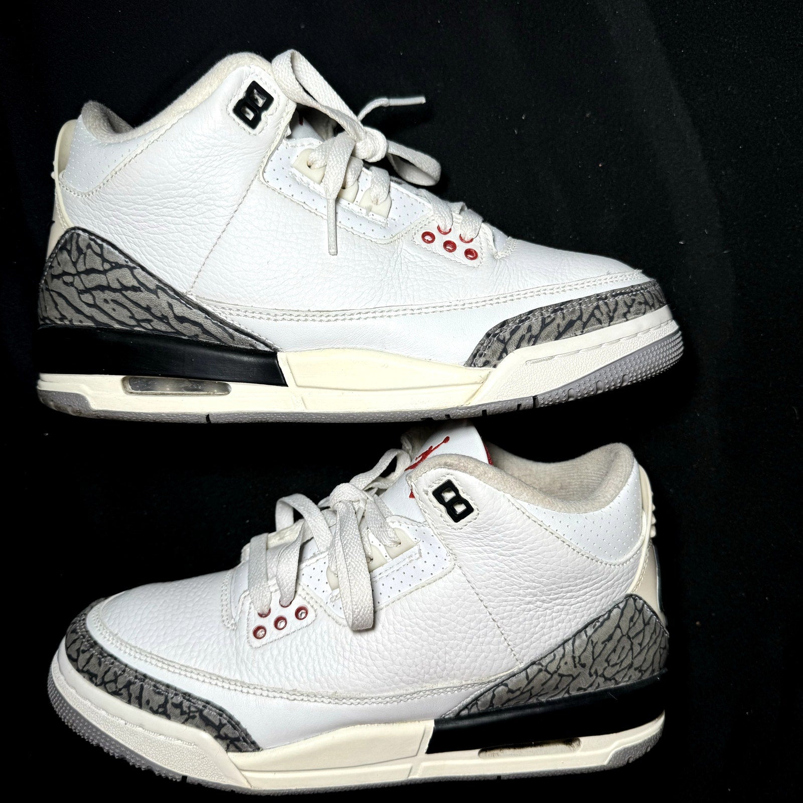 Air Jordan 3 Retro GS White Cement Reimagined Kids Shoes - Size 6.5