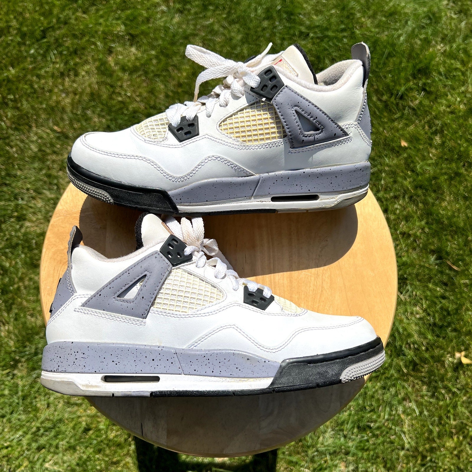 Air Jordan 4 Retro GS White Cement 2012 Kids Shoes - Size 5.5