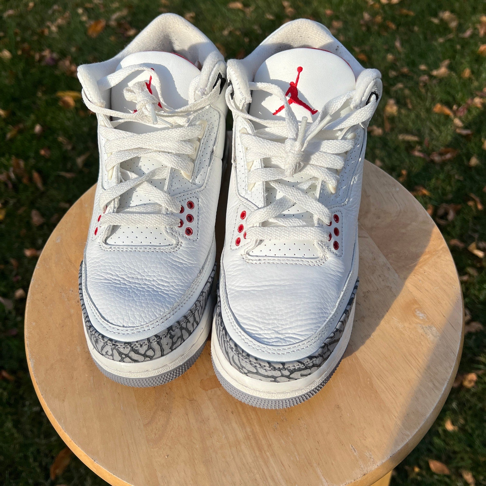 Air Jordan 3 Retro GS White Cement Reimagined Kids Shoes - Size 6.5